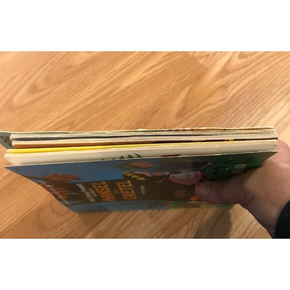 Disneyland Vinyl Records W/ Books Pinocchio Hanzel Gretel Beanstock Farmer Dell - Picture 4 of 5